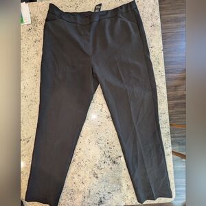 Zac & Rachel Classic Black Pull-On Dress Pants — Size 12